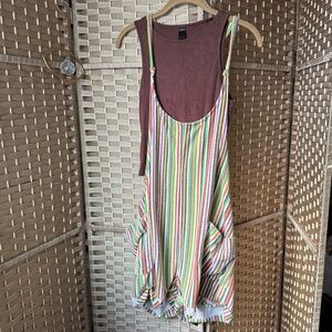 🌵Multi color stripped romper